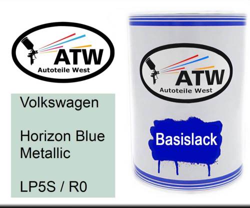 Volkswagen, Horizon Blue Metallic, LP5S / R0: 500ml Lackdose, von ATW Autoteile West.